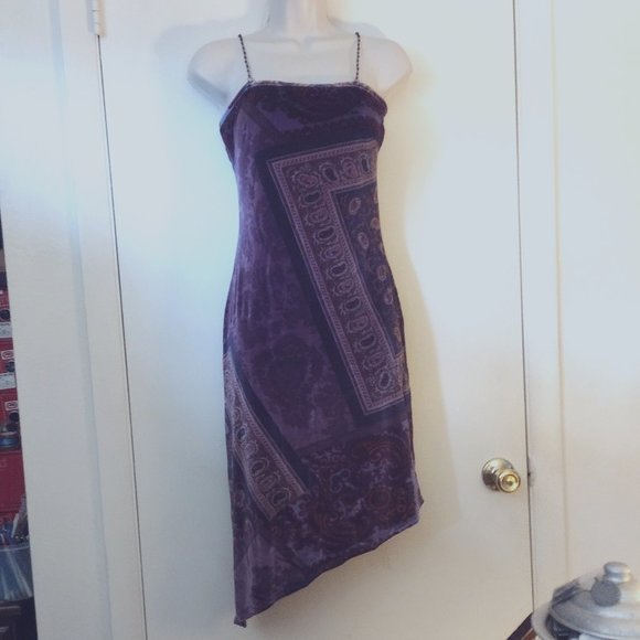 Vintage Rare Beaded Chain Spaghetti Straps Sexy Dress - Picture 6 of 12